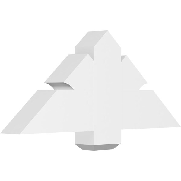 Ekena Millwork Redmond Architectural Grade PVC Gable Bracket, 36"W x 15"H x 4"D x 6"F, 10/12 Pitch GBP036X15X0406RED00 - main
